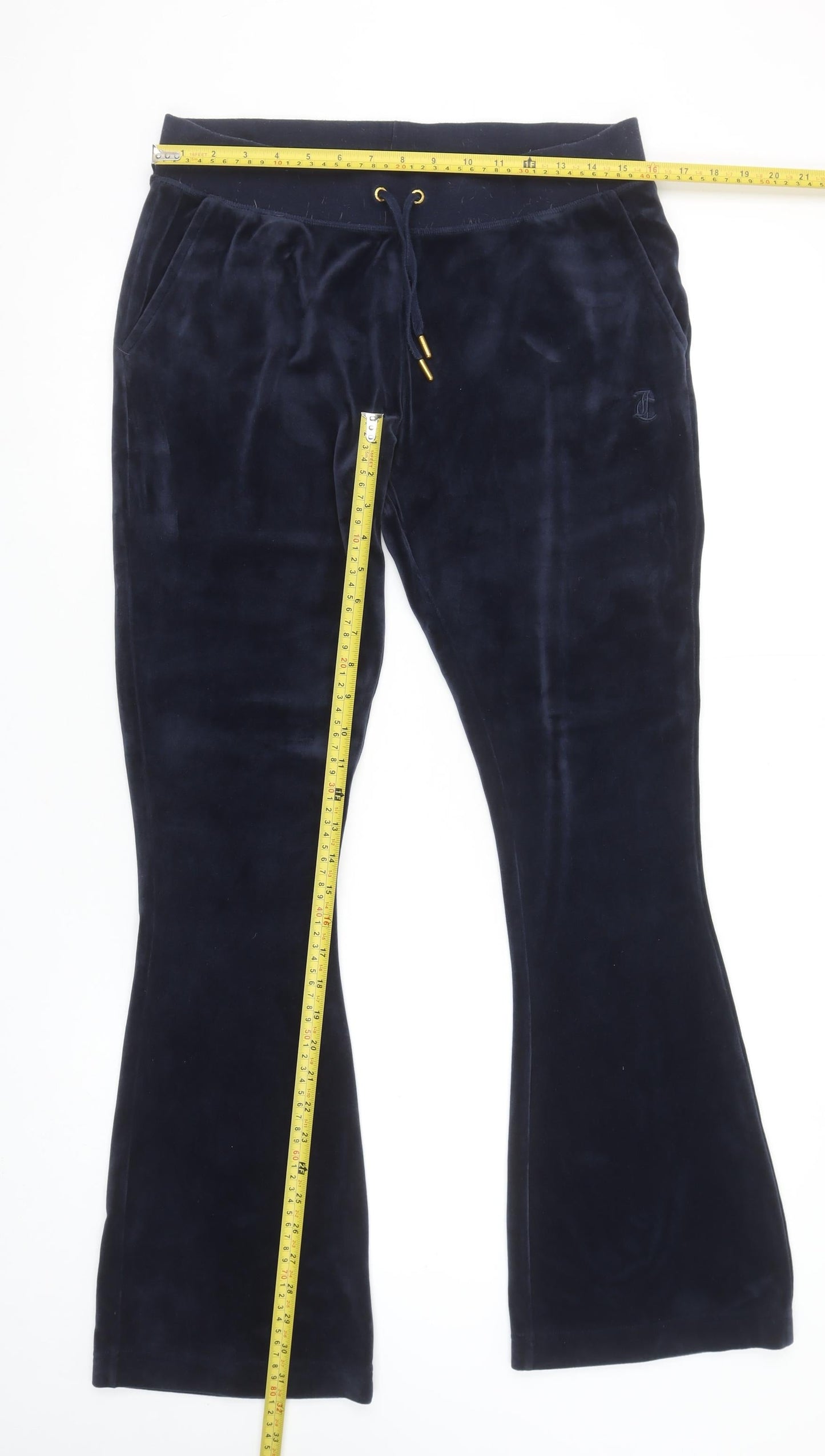 Juicy Couture Women’s Blue Velour Flared Sweatpants L
