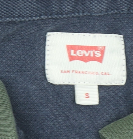 Levi’s Men’s Blue Cotton Polo Shirt Size S Short Sleeve Casual Top