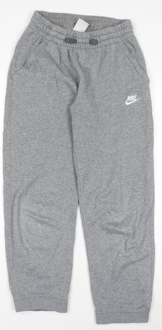 Nike Girls Grey XL Fleece Jogger Sweatpants with Elastic Waist