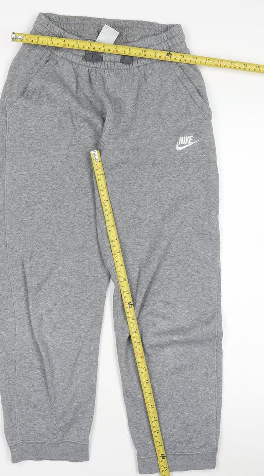 Nike Girls Grey XL Fleece Jogger Sweatpants with Elastic Waist