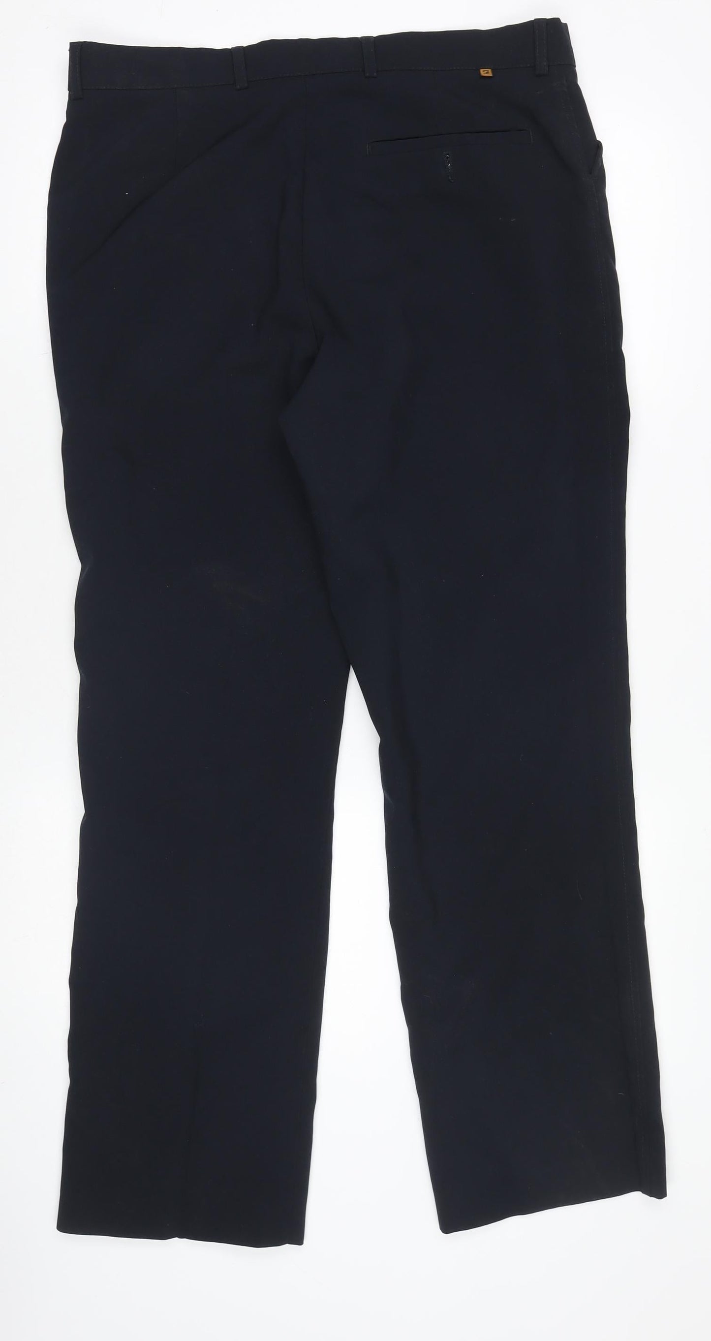 Farah Classic Men's Black 34x31 Suit Trousers Polyester Straight Leg