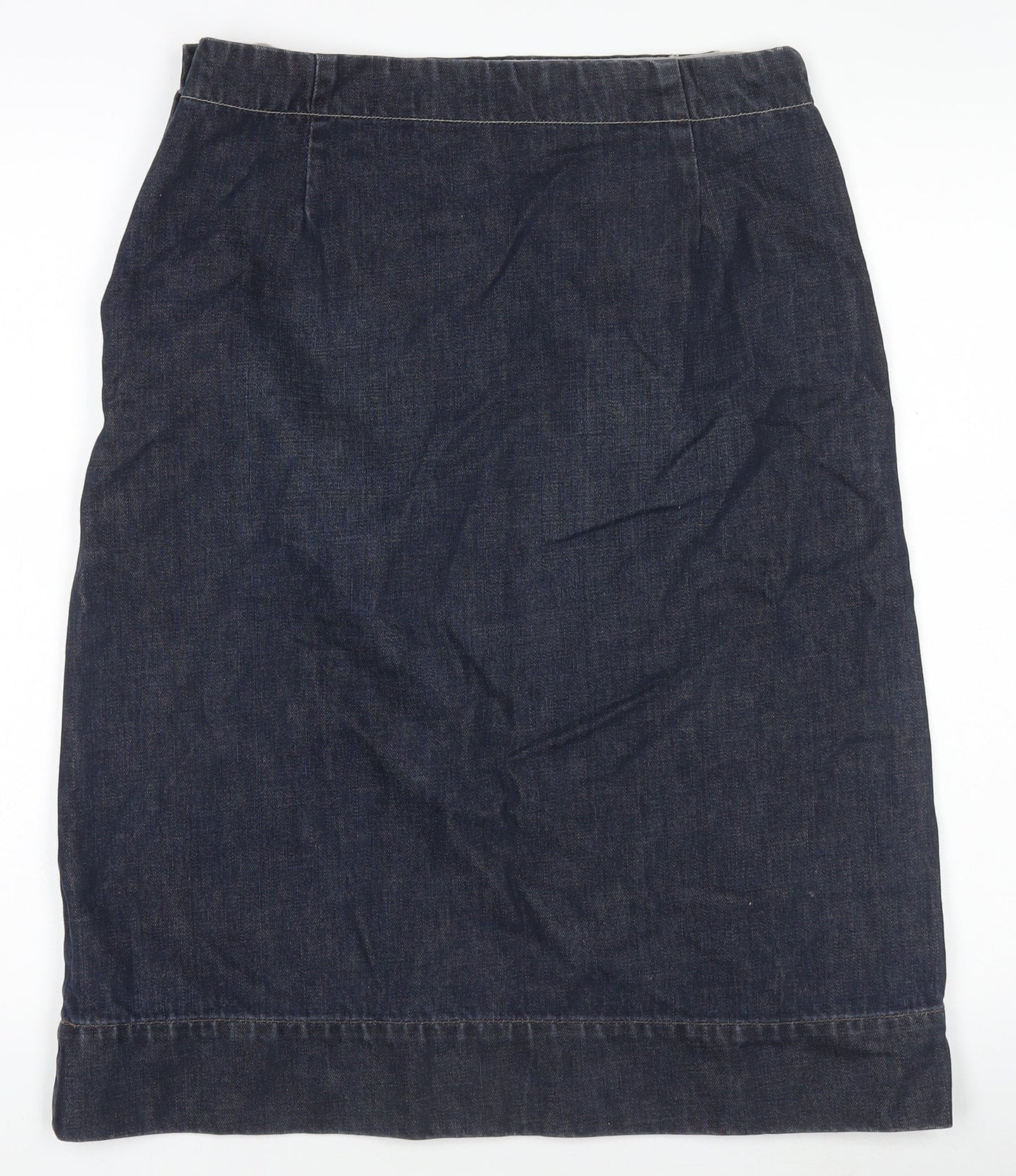 Levi's Women's Blue Denim Knee Length Straight Skirt Size 12