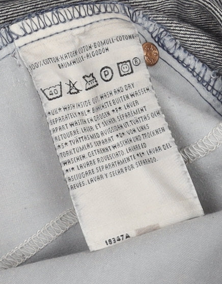 Levi's Women's Blue Denim Knee Length Straight Skirt Size 12