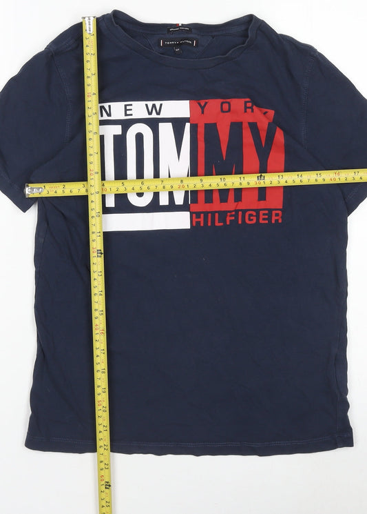 Tommy Hilfiger Boys Blue Graphic Logo T-Shirt Size 164