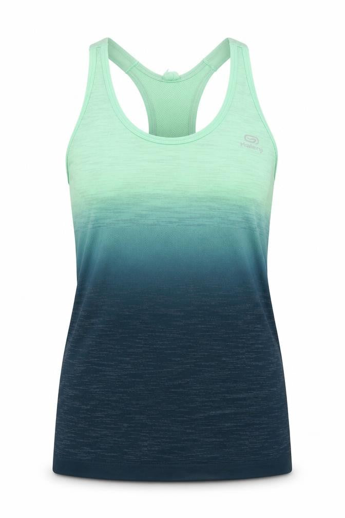 Kalenji Women's Green Ombre Racerback Running Tank Top XS