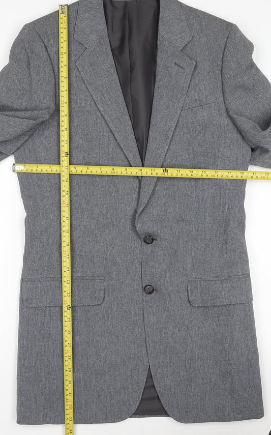 High & Mighty Men's Grey Regular Fit Blazer Jacket Size 34 Big & Tall