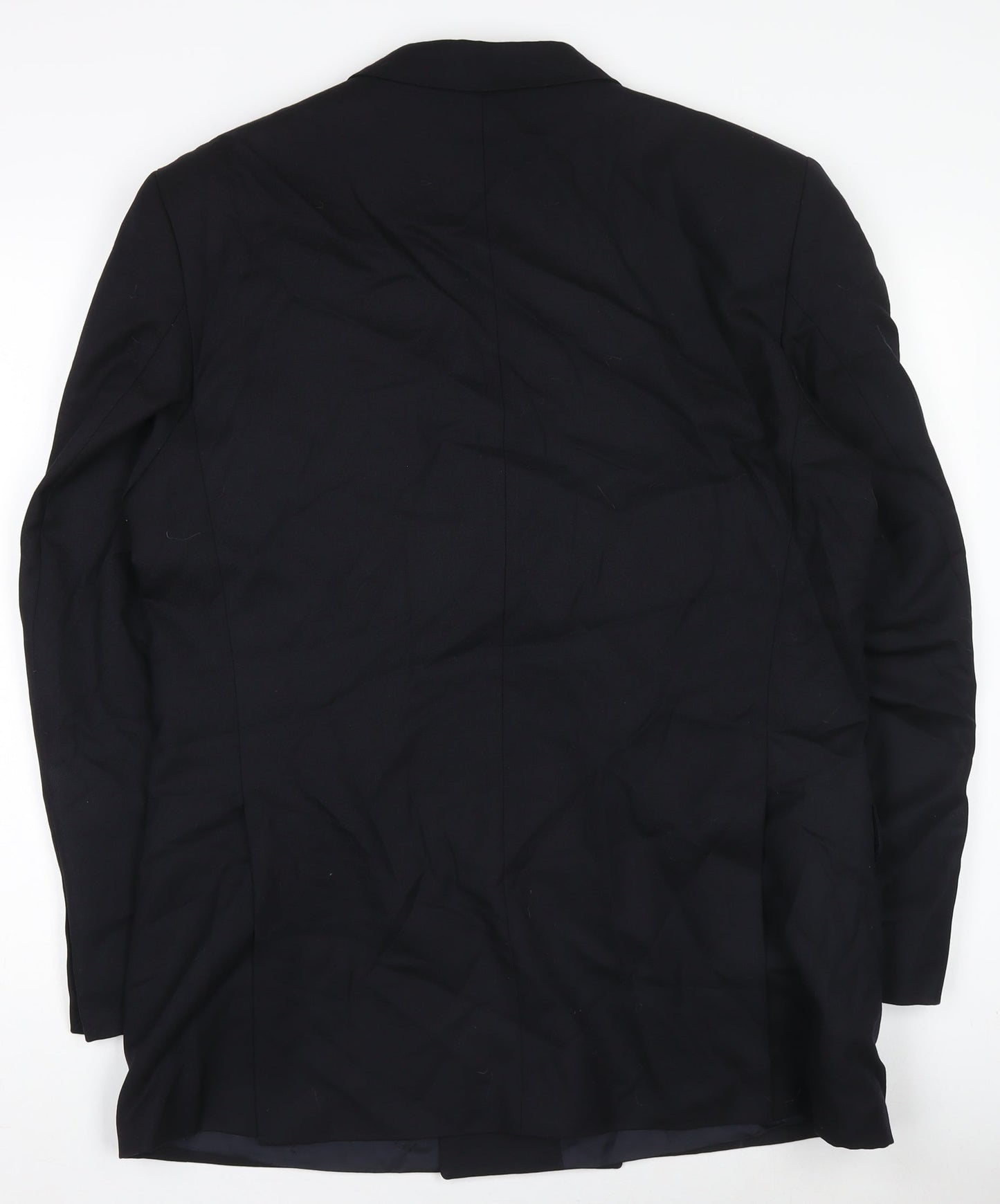 DAKS Mens Navy Wool Double-Breasted Blazer Jacket 40R Classic Style