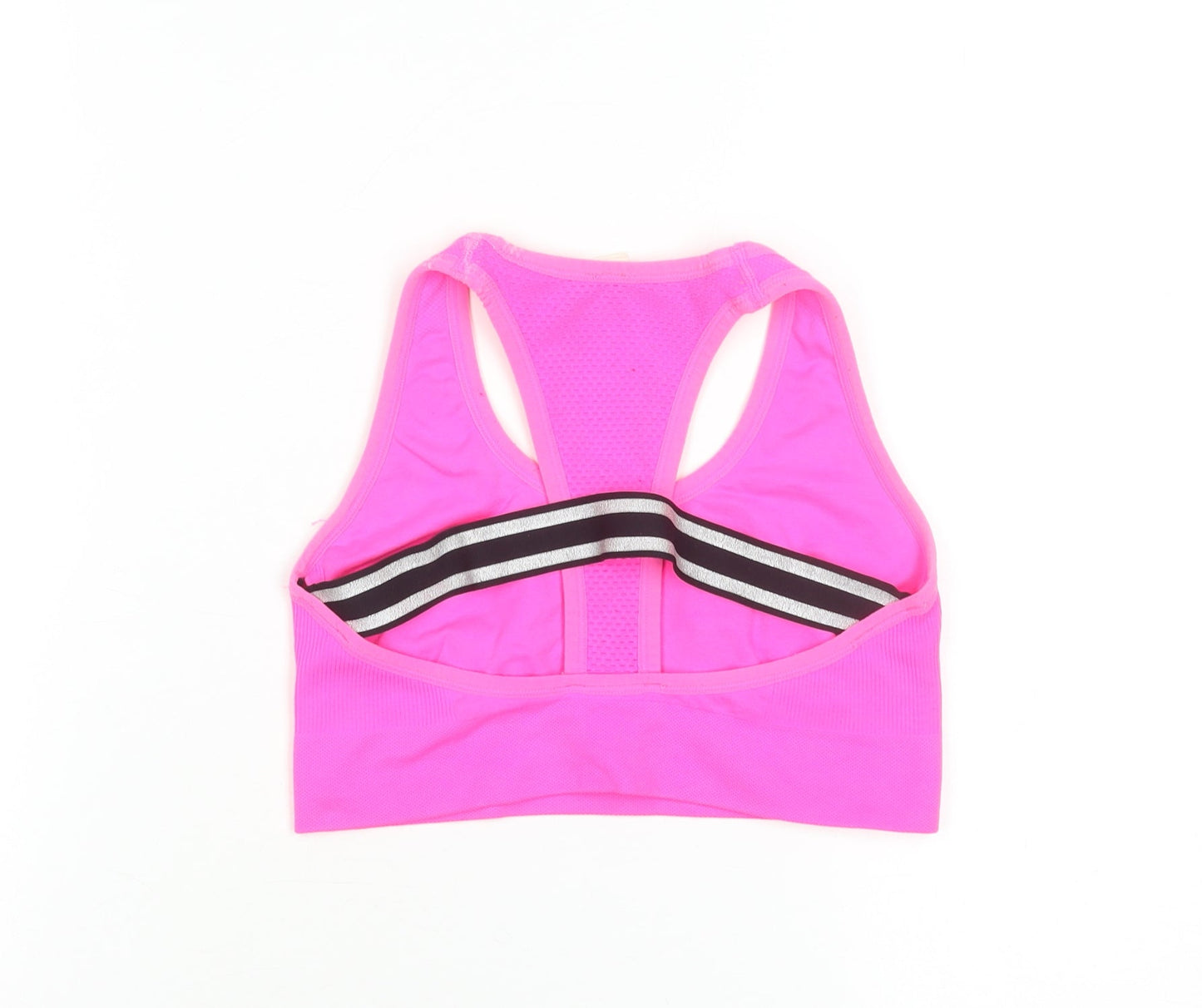 Puma Womens Pink Racerback Slim Fit Sports Bra Top Size S