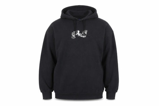 Mens UK L Regular JACK & JONES Black Pullover Hoodie