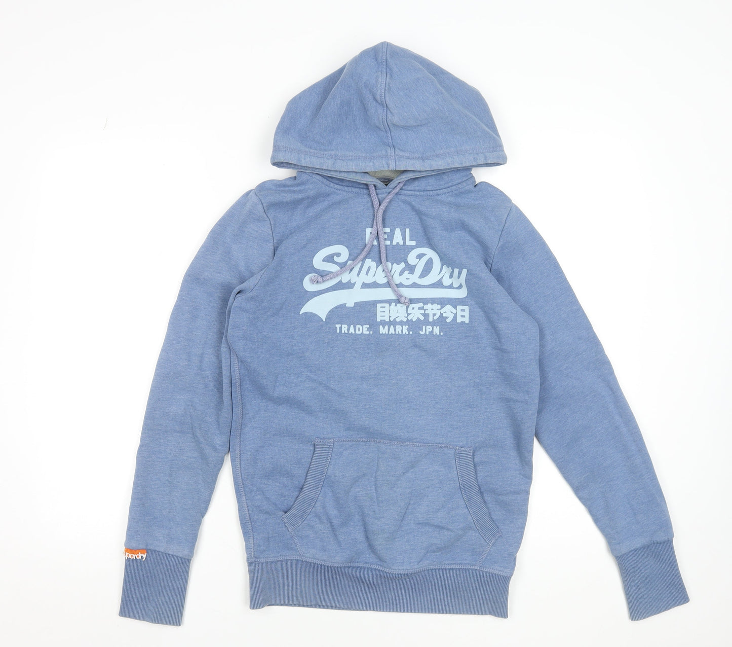 Mens UK S Regular Superdry Blue Pullover Hoodie
