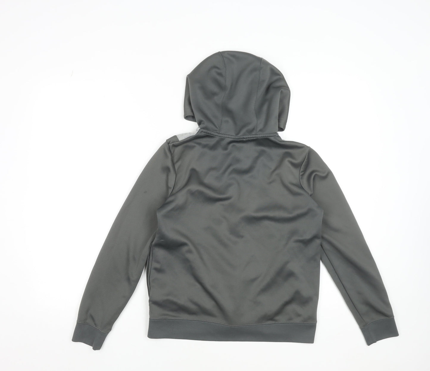 Nike Boys Grey Full Zip Hoodie Size L Colourblock Sportswear