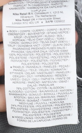 Nike Boys Grey Full Zip Hoodie Size L Colourblock Sportswear