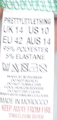 PrettyLittleThing Women’s Green Camouflage Ruched Bodycon Dress Size 14