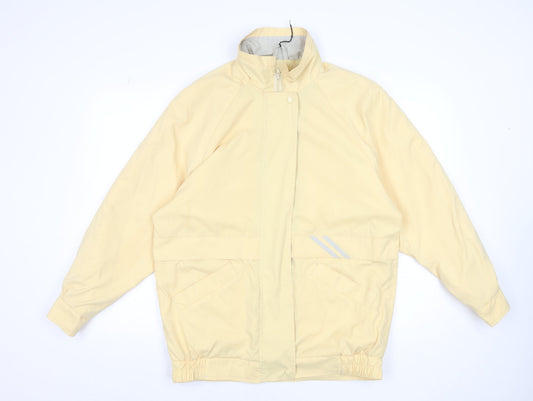 Harvey Women's Yellow Windbreaker Jacket Size 14 Polyester Waterproof