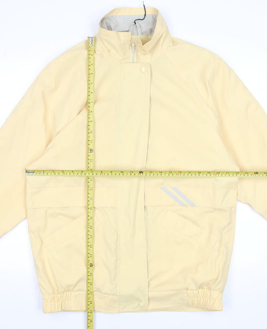 Harvey Women's Yellow Windbreaker Jacket Size 14 Polyester Waterproof