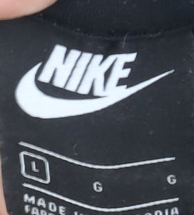 Nike Men's Black Pullover Hoodie Size L Sports Fleece