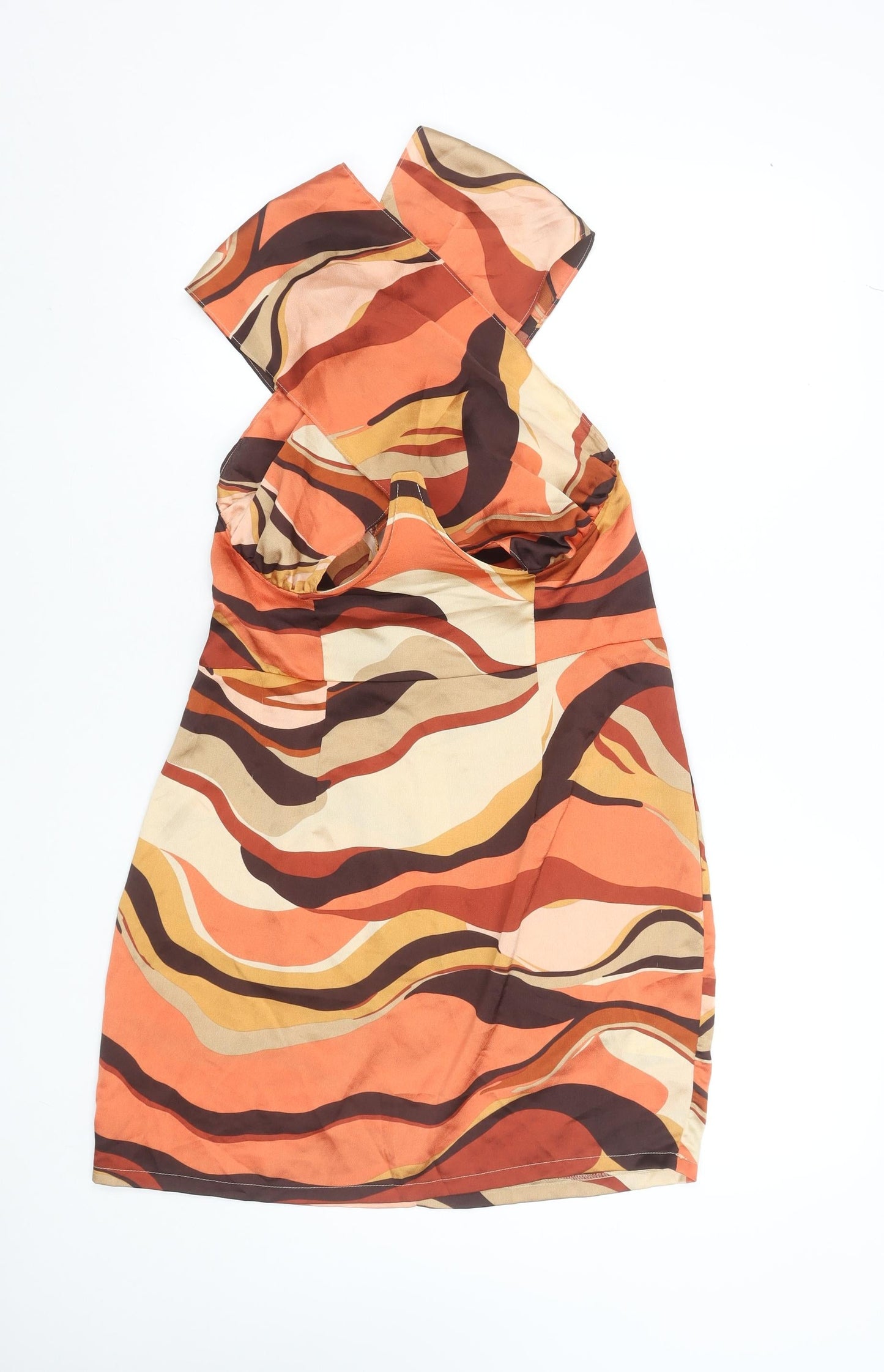 PrettyLittleThing Women’s Multicoloured Retro Bodycon Dress Size 14
