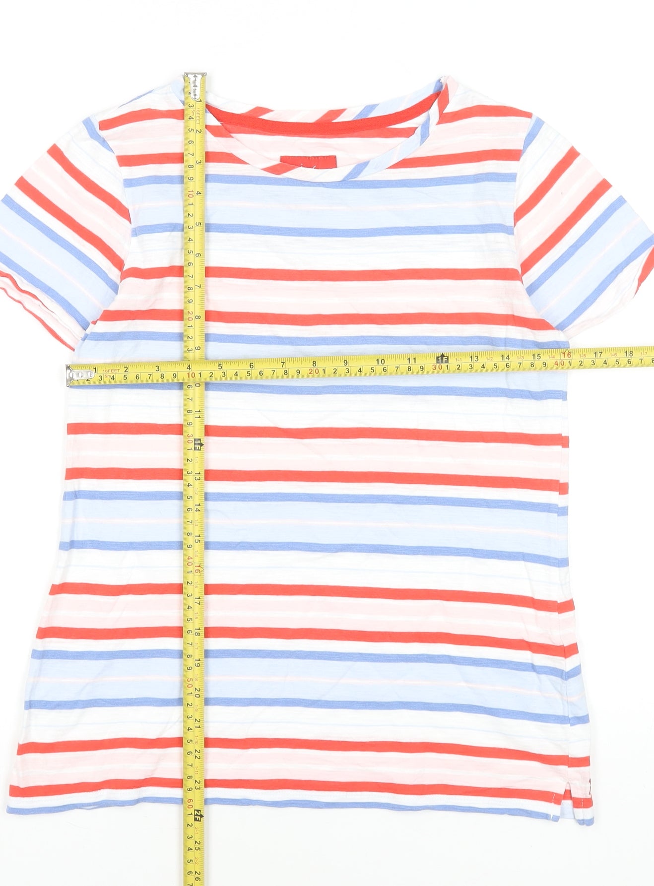 Joules Women’s Multicoloured Striped Cotton T-Shirt Size 10