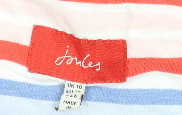 Joules Women’s Multicoloured Striped Cotton T-Shirt Size 10