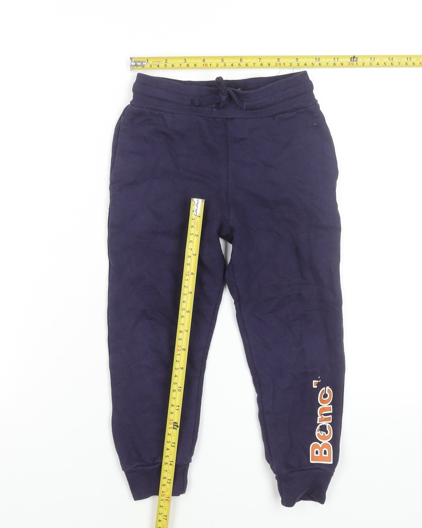 Bench Boys Blue Jogger Trousers 5 Years Cotton Blend Elastic Waist
