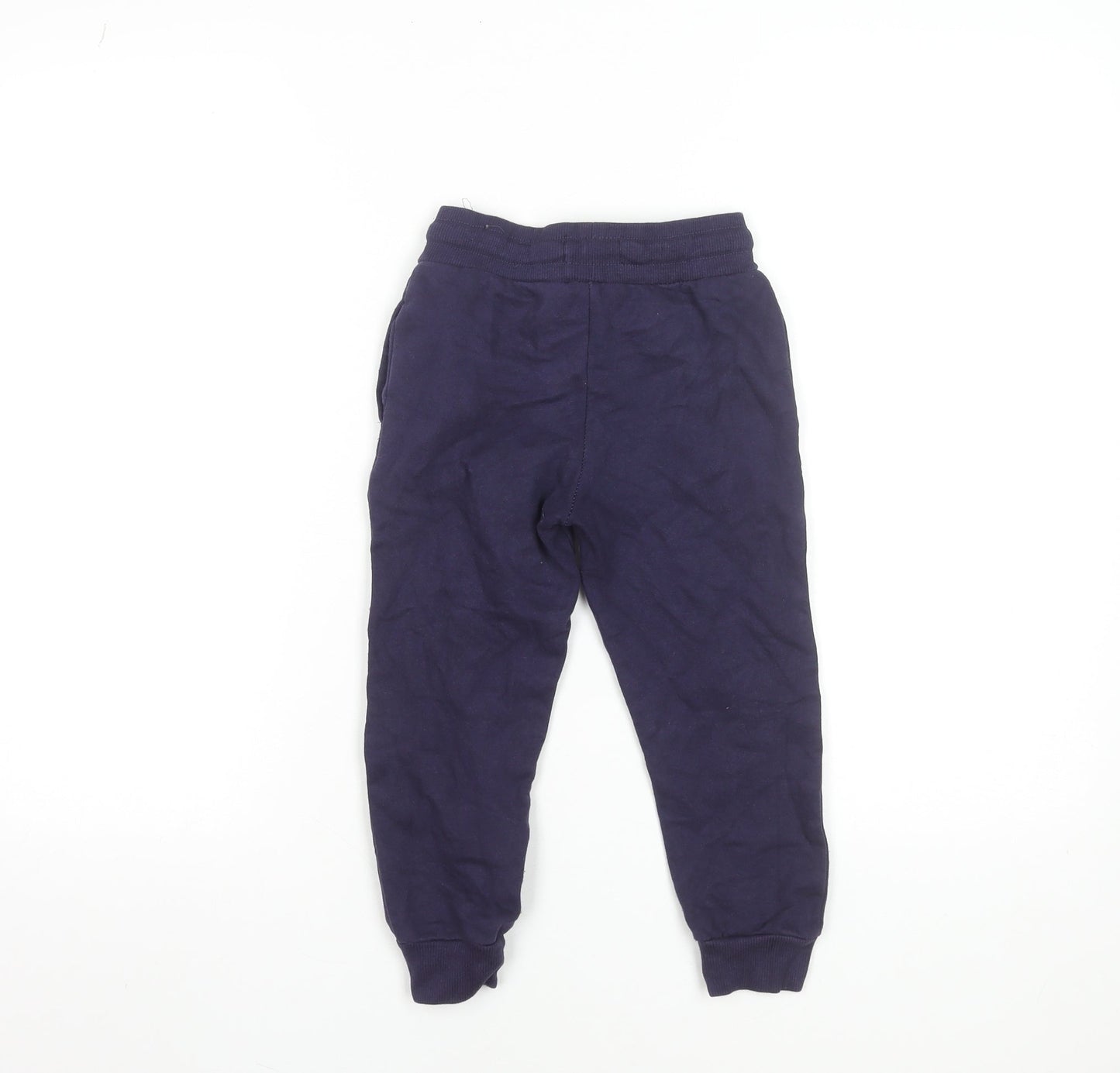 Bench Boys Blue Jogger Trousers 5 Years Cotton Blend Elastic Waist