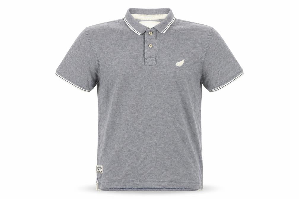 Drift King Men's Blue Cotton Polo Shirt Size L Casual Short Sleeve