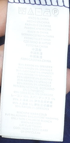 Michael Kors Women's Blue Studded Cowl Neck Sleeveless Jersey Top Size M