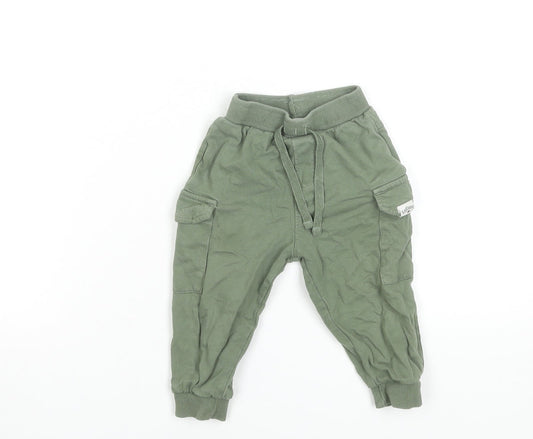 Lee Cooper Unisex Baby Green Cargo Trousers 9-12 Months Cotton