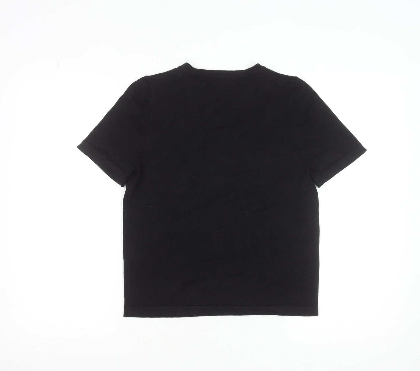 New Look Women's Black Short Sleeve Basic T-Shirt Size 12