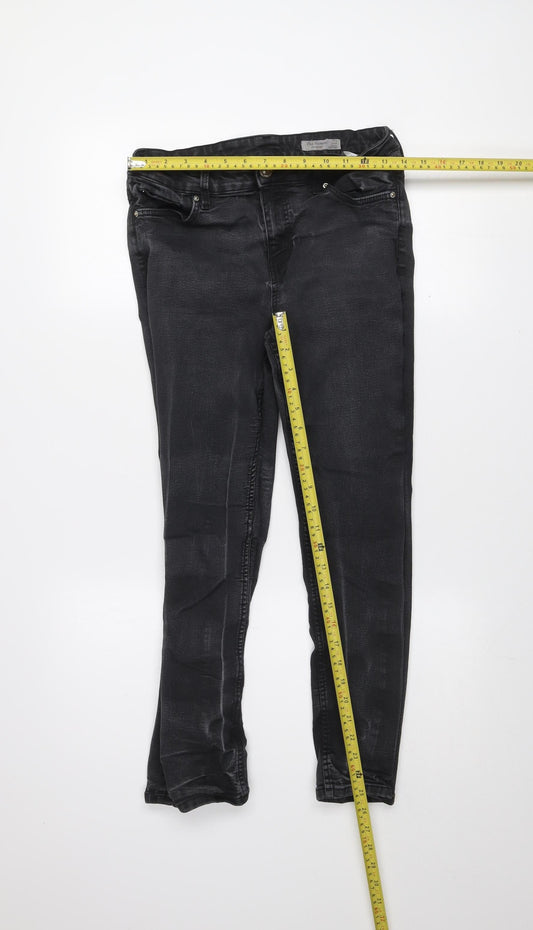 Marks and Spencer Women’s Black Skinny Jeans Size 14 Short Stretch Denim