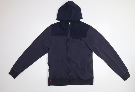 Diesel Mens Blue Hooded Full Zip Activewear Jacket Size L