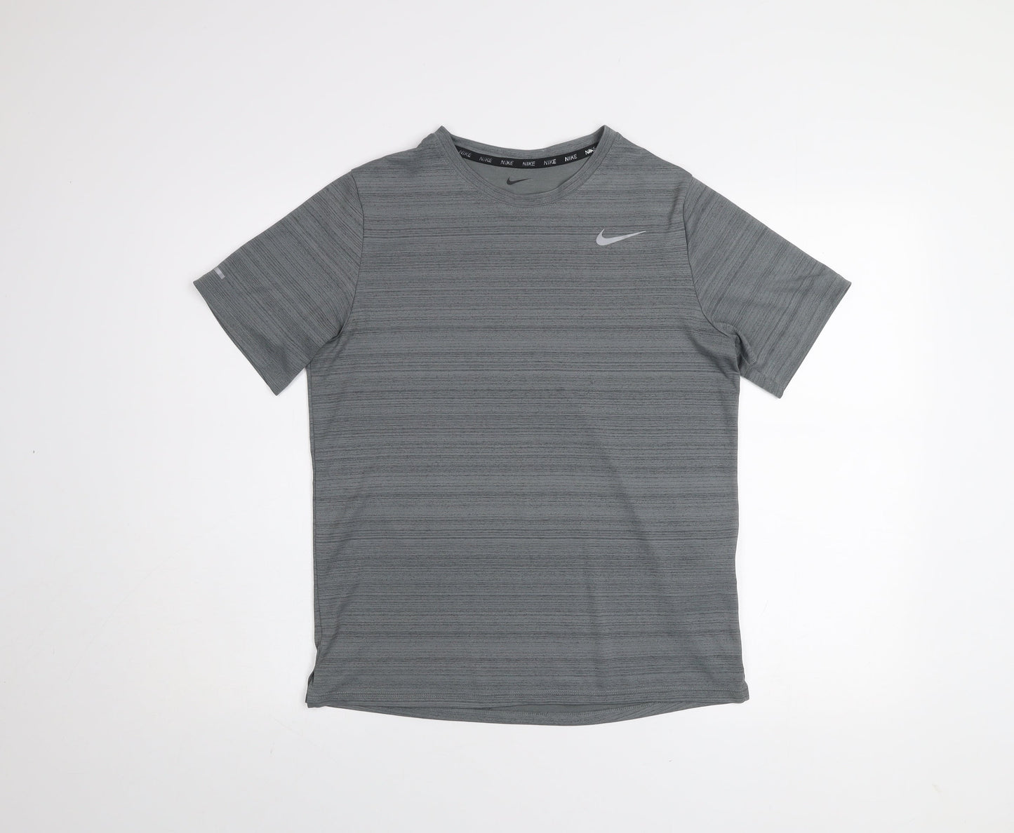 Nike Men's Grey XL Dri-Fit Running T-Shirt Lightweight Activewear Top