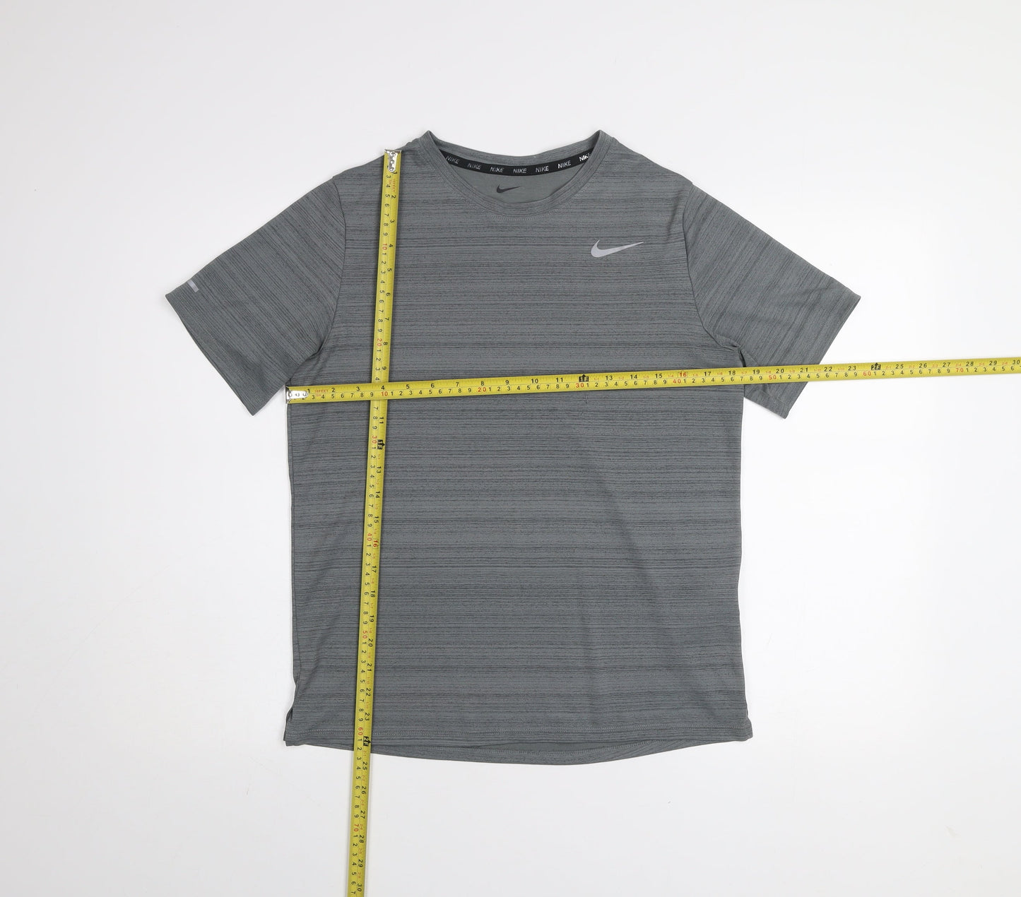 Nike Men's Grey XL Dri-Fit Running T-Shirt Lightweight Activewear Top