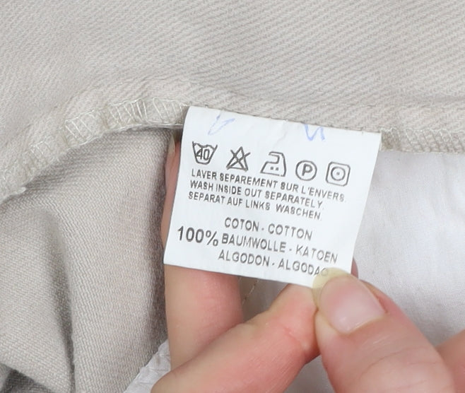 Lee Cooper Men’s Beige Cotton Chino Trousers 34W 30L Regular Fit