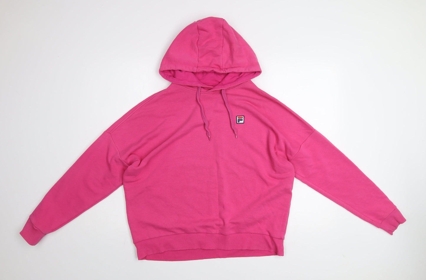 Fila Women’s Pink Pullover Hoodie Medium Cotton Blend Casual
