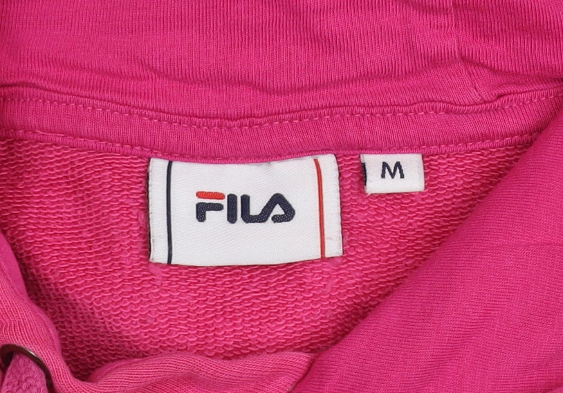 Fila Women’s Pink Pullover Hoodie Medium Cotton Blend Casual