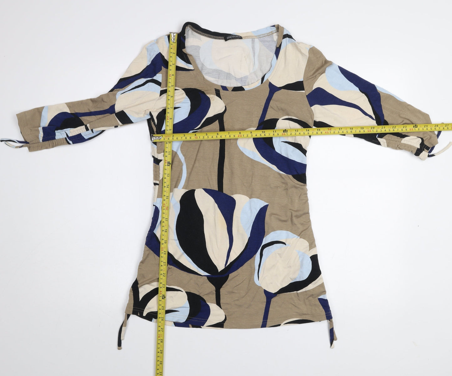 Monari Women's Multicoloured Floral Tunic Top Size 14 Viscose Blend