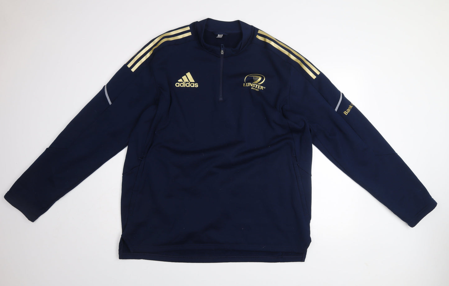 Adidas Men’s Blue XL 1/4 Zip Leinster Rugby Sweatshirt