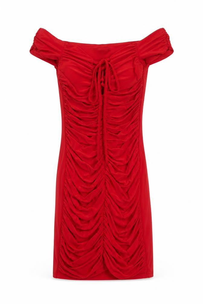 Edge Street Women’s Red Off Shoulder Bodycon Dress Size 8