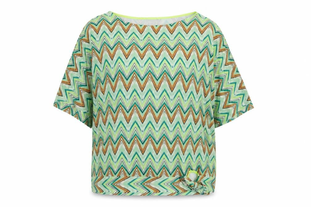 Anirene Women’s Multicoloured 3XL Geometric Short Sleeve T-Shirt