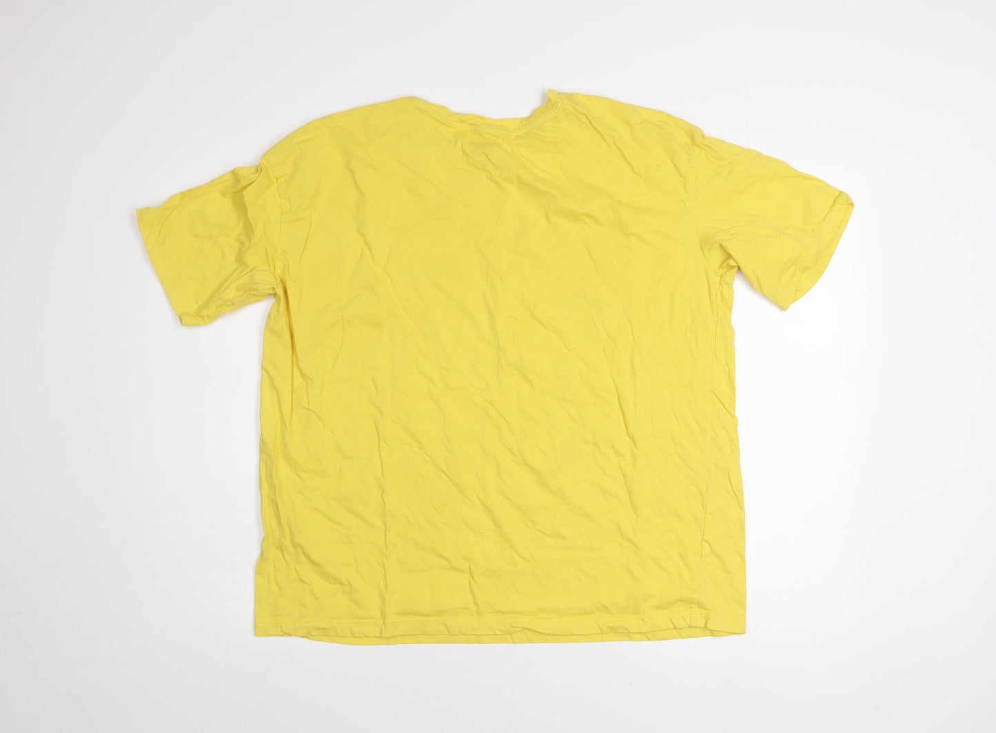 Billabong Men's Yellow Graphic Print Cotton T-Shirt Size S