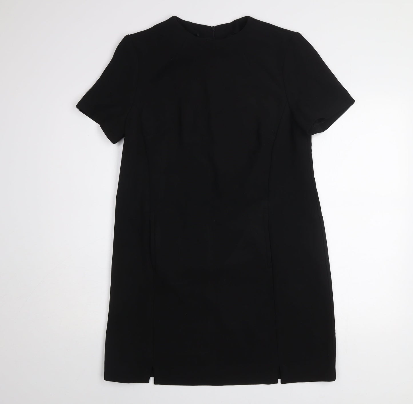 V by Very Womens Black Shift Dress Size 14 Short Sleeve Workwear