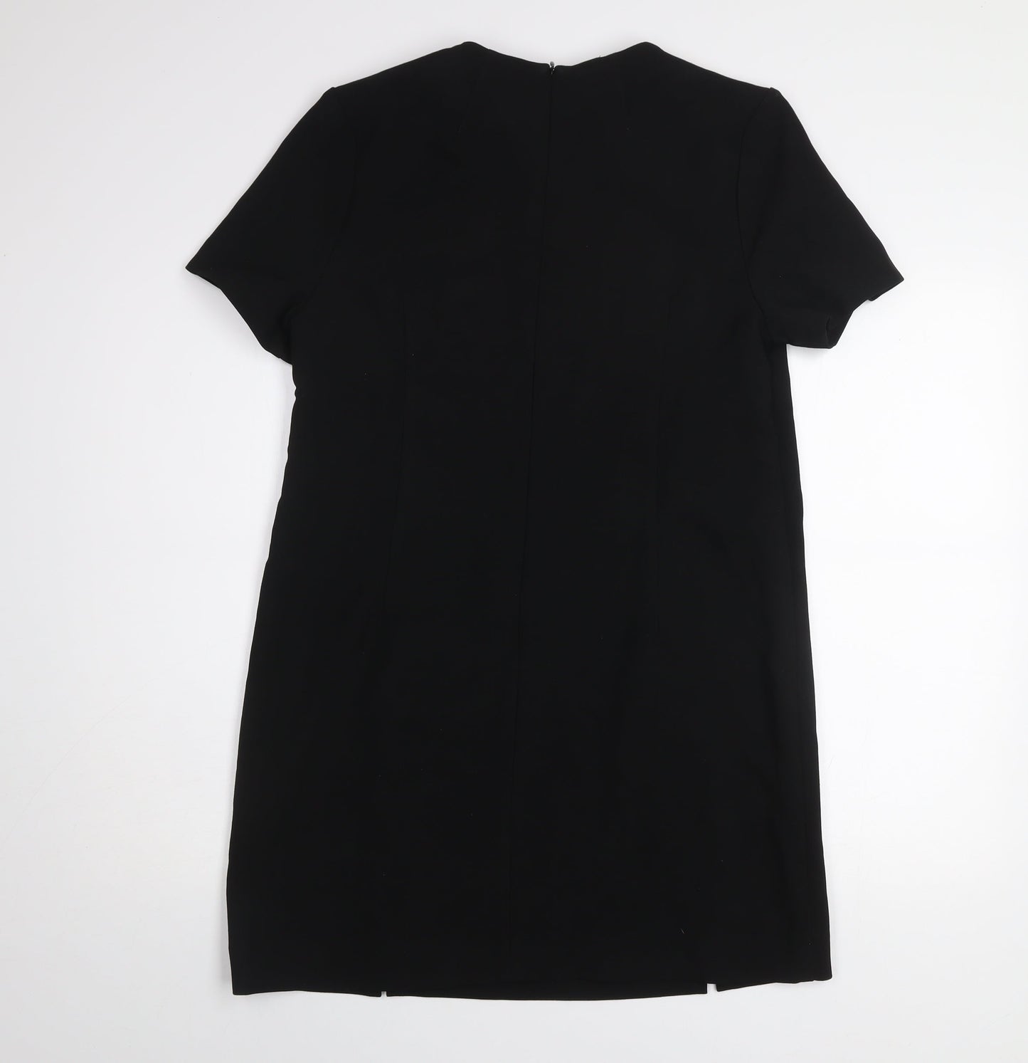 V by Very Womens Black Shift Dress Size 14 Short Sleeve Workwear