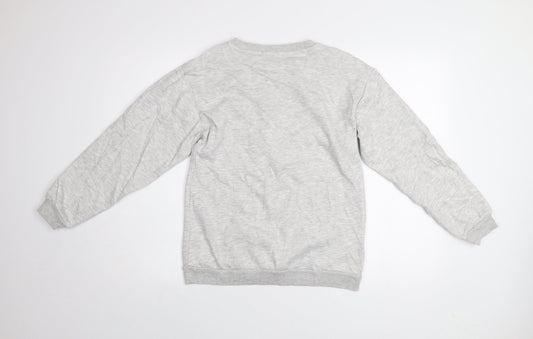 Primark Girls Grey Freedom Butterfly Graphic Pullover Sweatshirt 12-13 Years