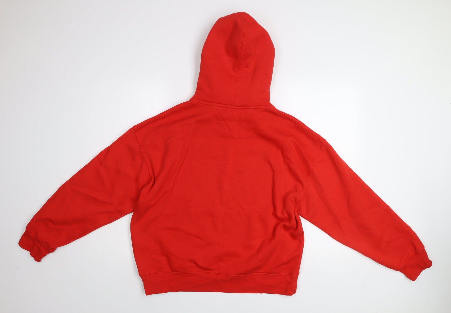 Tommy Hilfiger Men's Red Pullover Hoodie Size S Classic Fit Logo