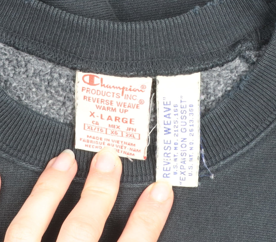 Champion Reverse Weave Men's Black XL Pullover Sweatshirt