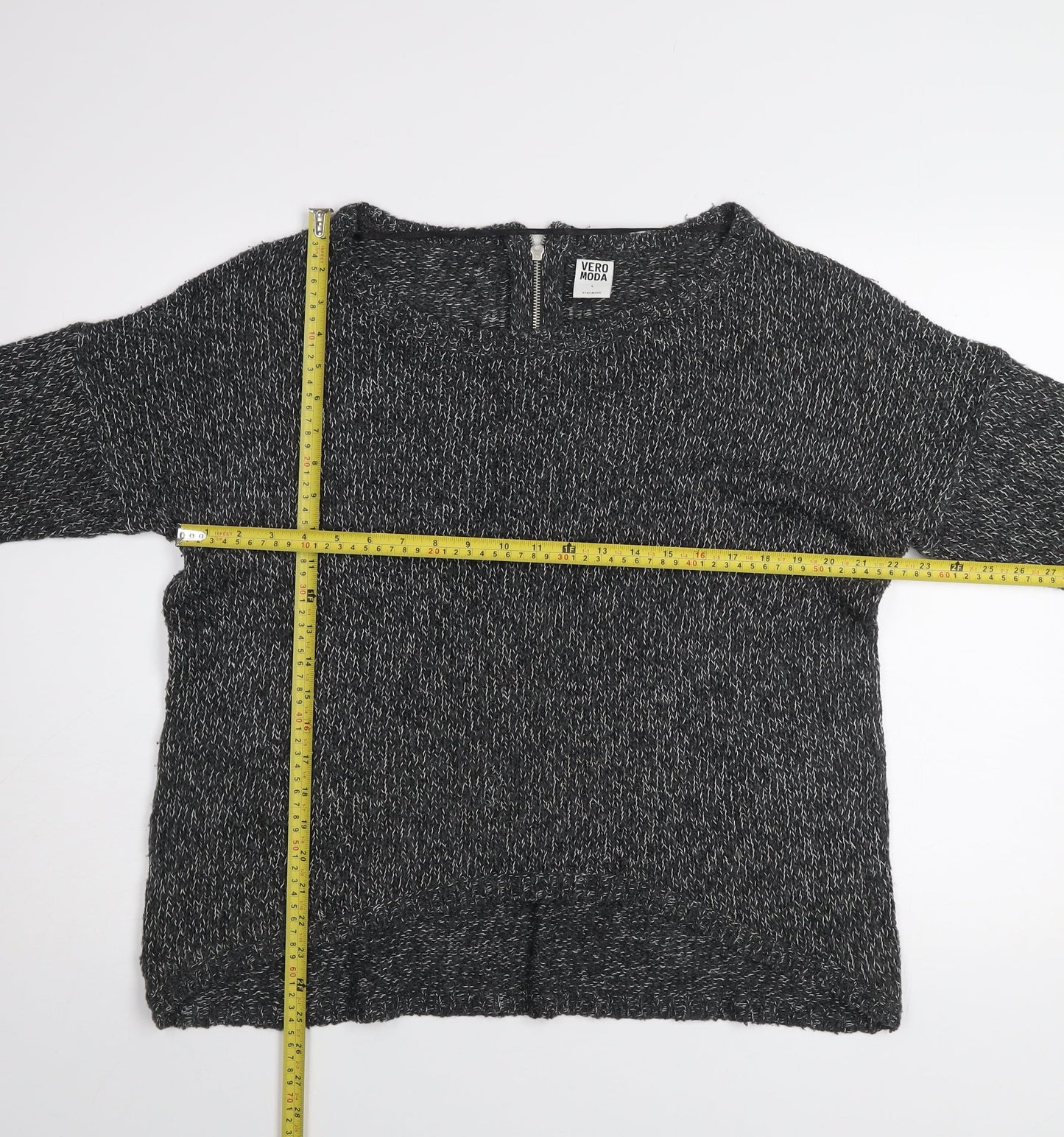 Vero Moda Women's Grey Knit Pullover Jumper Size L