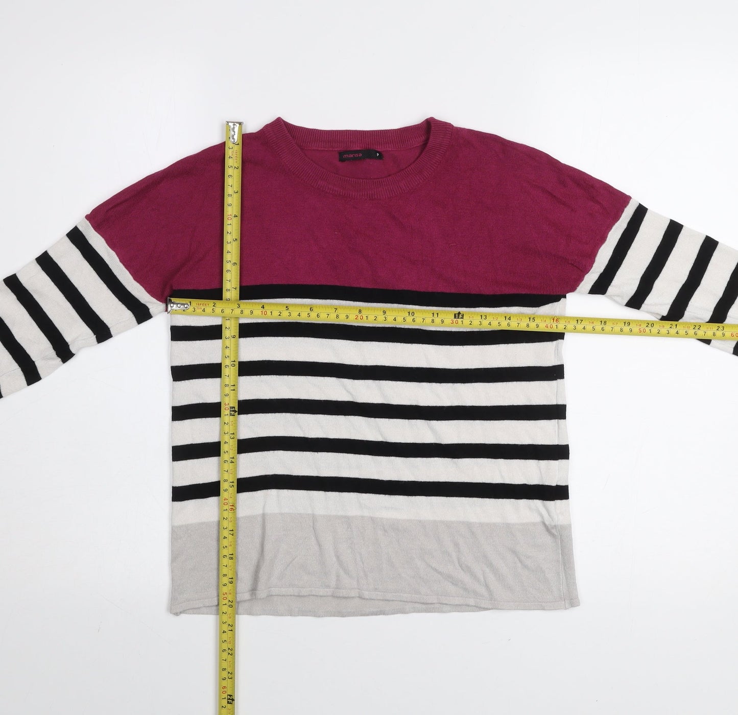 Marisa Women's Multicoloured Striped Knit Jumper Size S