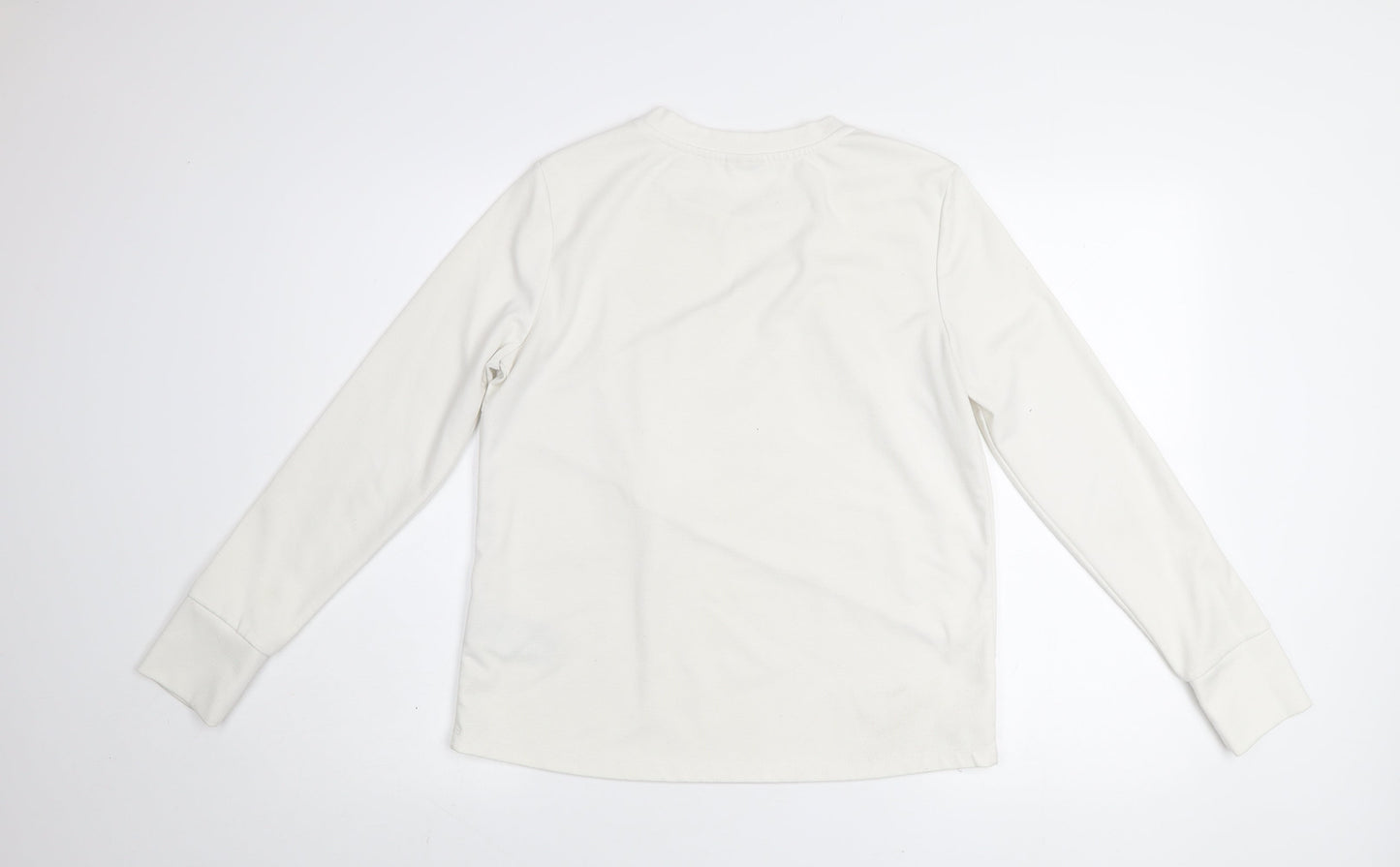 Selected Femme Women White Ruffle Pullover Sweatshirt Size S