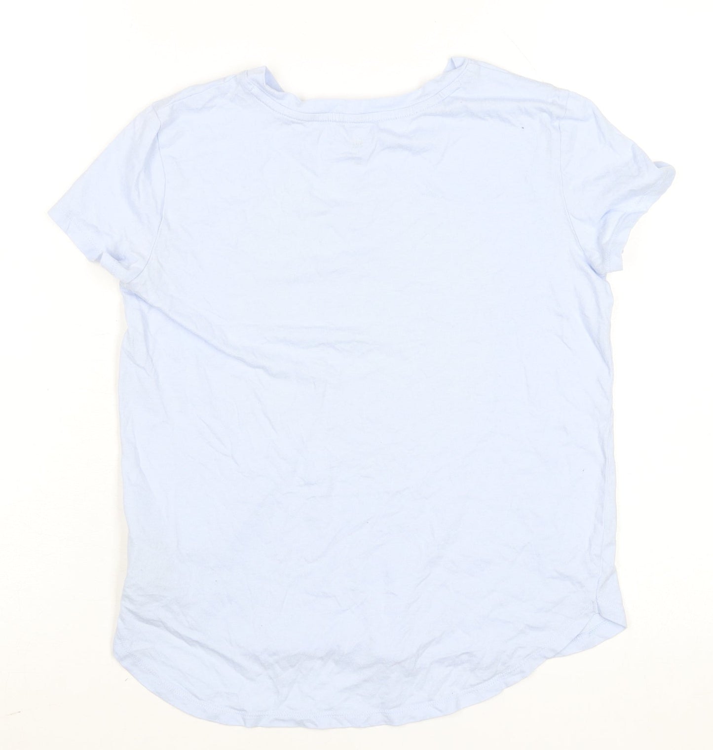 GAP Kids Girls Blue Sequin Star Graphic T-Shirt XL Short Sleeve